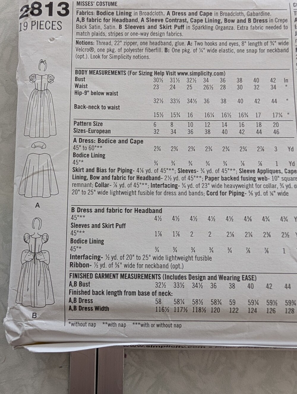 Simplicity Disney princess Pattern - Picture 2 of 2